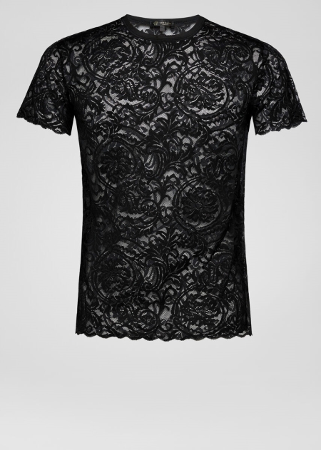 Versace Barocco Lace T-shirt Herr - 407369MIH